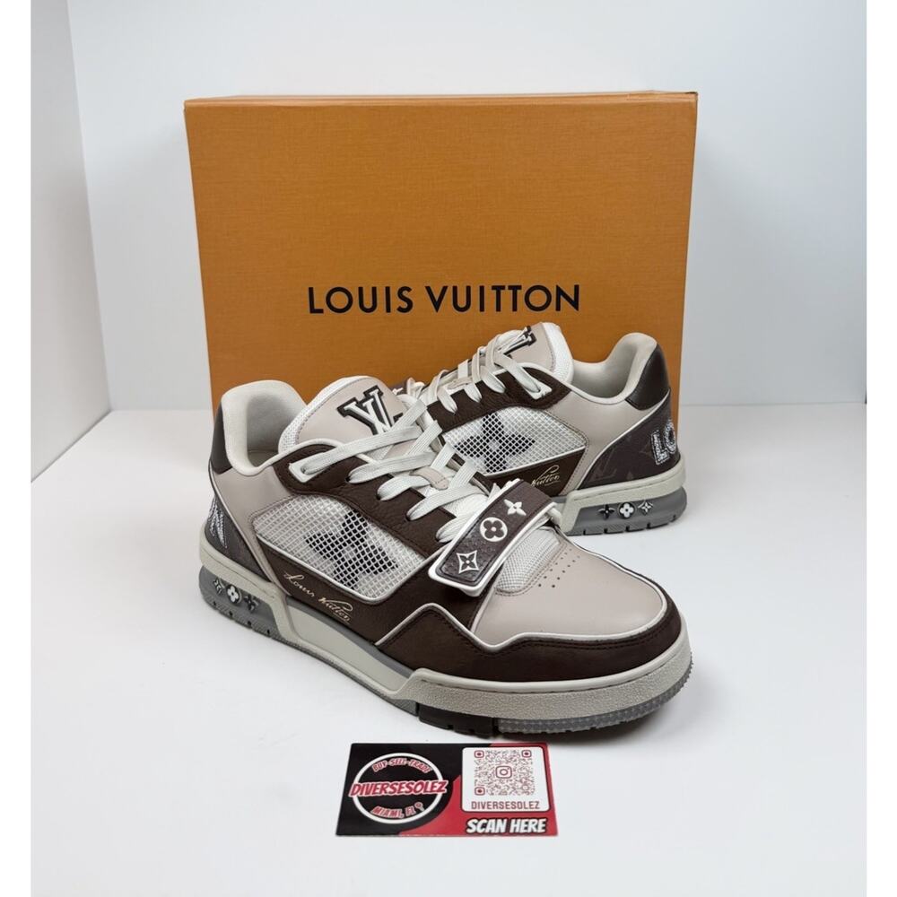 Size 7.5LV/8.5US - Louis Vuitton Brown Strap Monogram Trainers🤎 Retail $1.2K!
